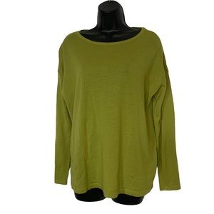 J Jill Knit Sweater Crop Sleeve Moreno Wool Pullover Boatneck